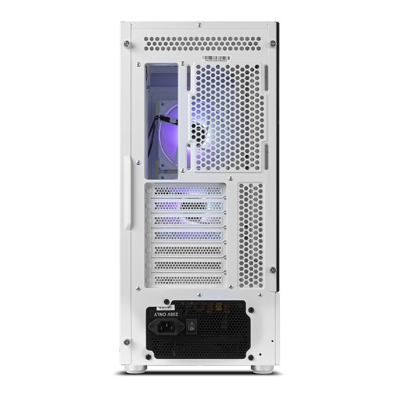 Caja ordenador gaming nox hummer nemesis atx 2 x usb 3.0 2 x usb 2.0 blanca argb