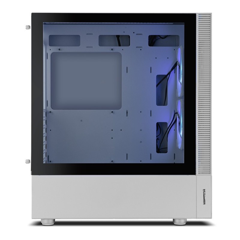 Caja ordenador gaming nox hummer nemesis atx 2 x usb 3.0 2 x usb 2.0 blanca argb