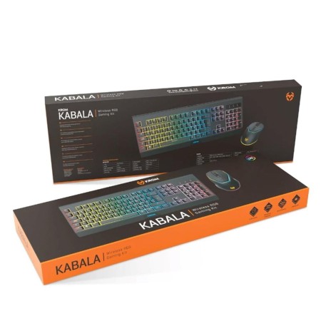 Pack Gaming Krom Kabala/ Teclado + Ratón Inalámbricos