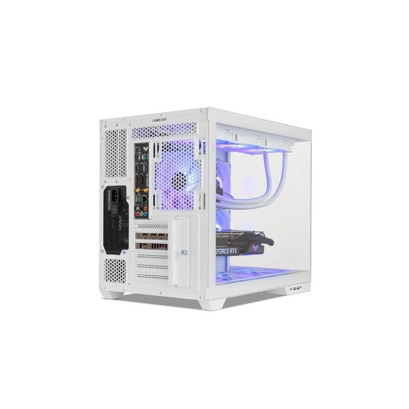 Caja ordenador gaming hummer astra neo atx argb cristal templado blanco