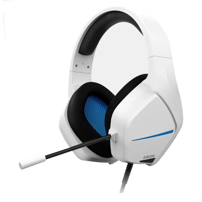 Auriculares Gaming con Micrófono Krom Kopa Move/ Jack 3.5/ Blancos