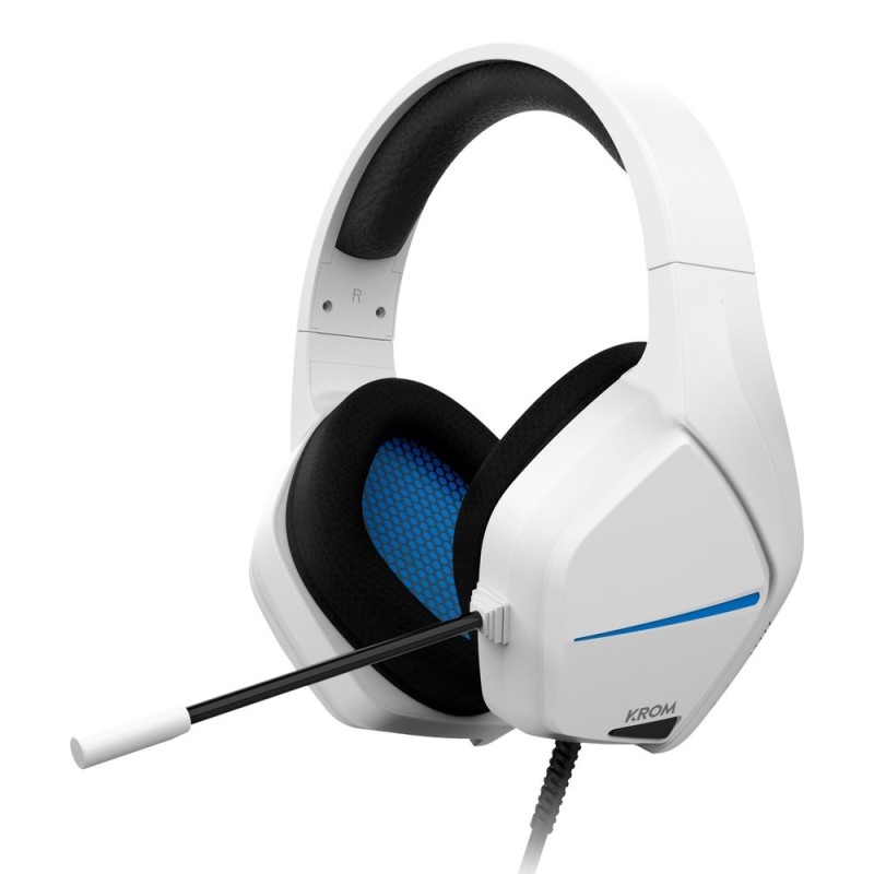 Auriculares Gaming con Micrófono Krom Kopa Move/ Jack 3.5/ Blancos