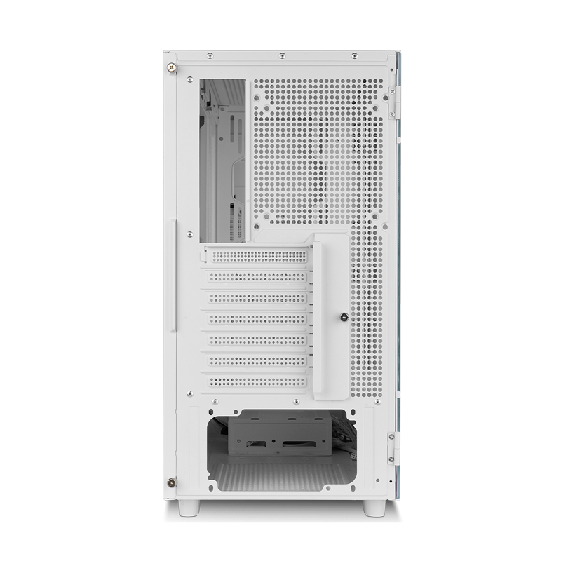 Caja ordenador gaming nox hummer bios atx cristal templado lcd 8″ blanco