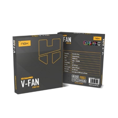 Ventilador caja nox hummer v - fan argb espejo infinito 120mm negro
