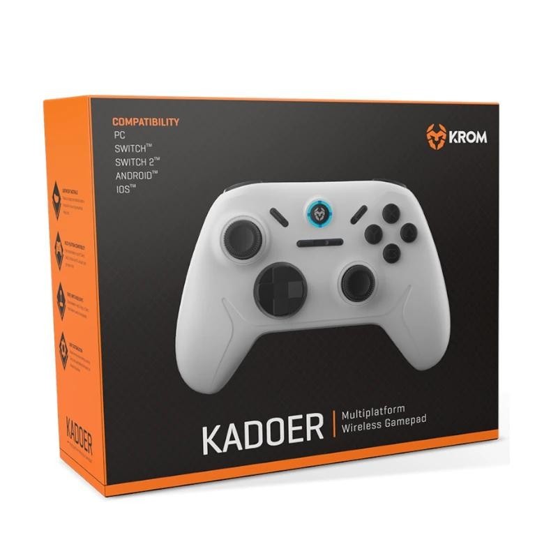 Gamepad Krom Kadoer Inalámbrico/ Blanco