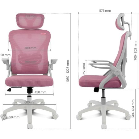 Silla gaming drift drair35 blanca - rosa