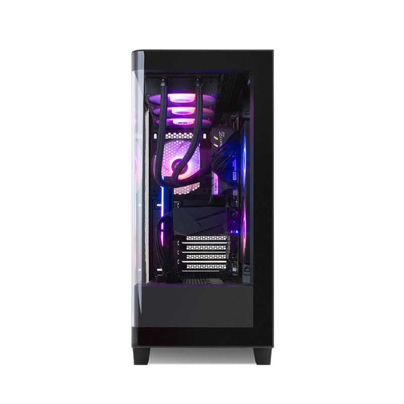 Caja ordenador gaming nox hummer ether atx argb cristal templado negro