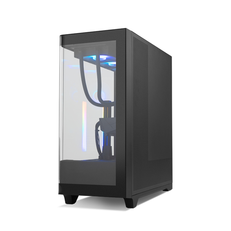 Caja ordenador gaming nox hummer ether atx argb cristal templado negro