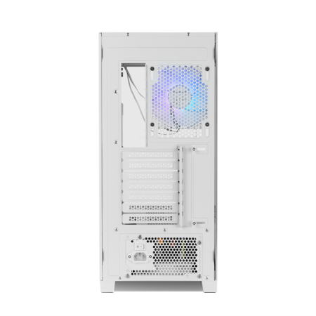 Caja ordenador gaming nox hummer ether atx argb cristal templado blanca