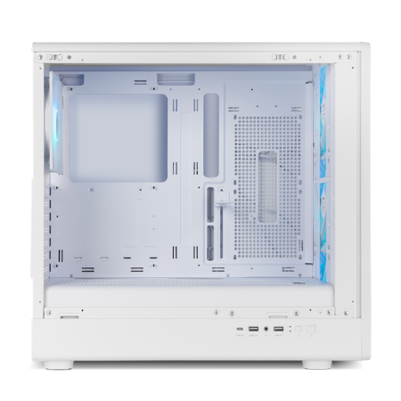 Caja ordenador gaming nox hyperflow hummer aero atx argb cristal templado blanco