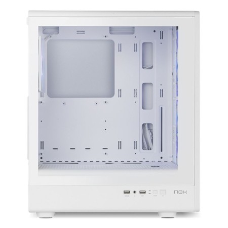 Caja ordenador gaming nox infinity iota atx argb cristal templado blanca