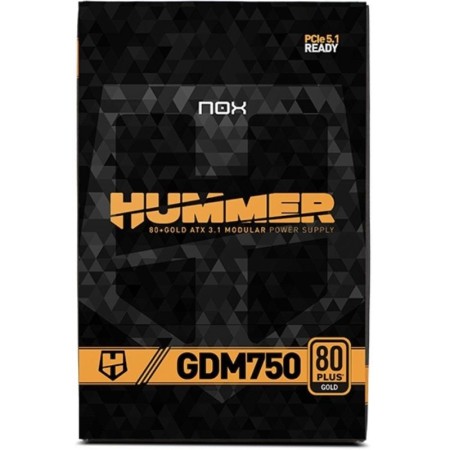 Fuente de Alimentación Nox Hummer GDM/ 750W/ Ventilador 12cm/ ATX 3.1/ PCIe 5.1/ 80 Plus Gold