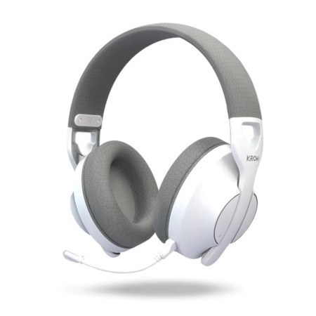 Auriculares Gaming Inalámbricos con Micrófono Krom Phase/ Bluetooth/ Jack 3.5/ USB 2.0/ Blancos