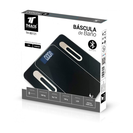 Bascula de baño thulos th - bd121 carga maxima 180kg - app para ios y android