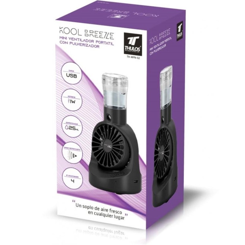 Ventilador portatil thulos th - mfn - 02 negro