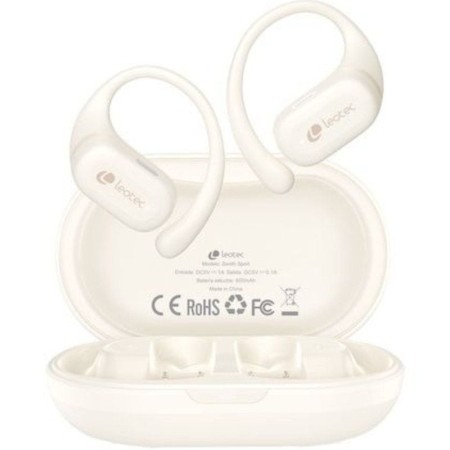 Auriculares Deportivos Bluetooth Leotec Open Air Zenith Sport con estuche de carga/ Autonomía 6.5h/ Beige