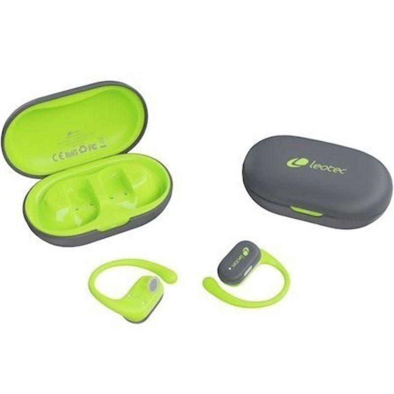 Auriculares Deportivos Bluetooth Leotec Open Air Zenith Sport con estuche de carga/ Autonomía 6.5h/ Lima