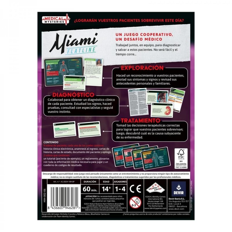Juego de mesa medical mysteries miami