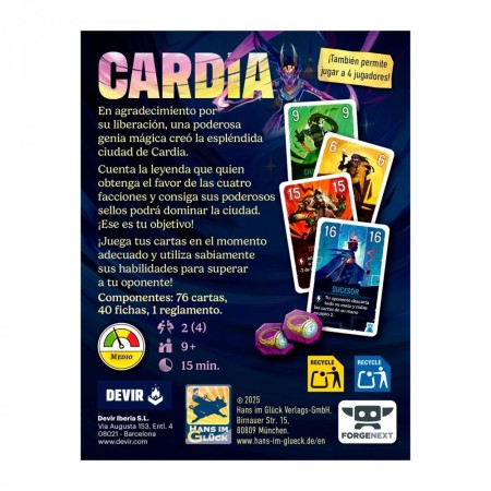 Juego de mesa duelo por cardia