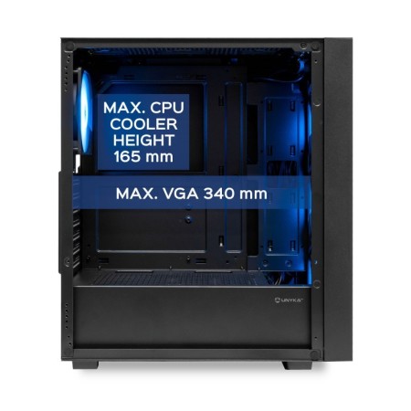 Caja ordenador gaming unykach revelat mesh compact edition atx argb cristal templado negra