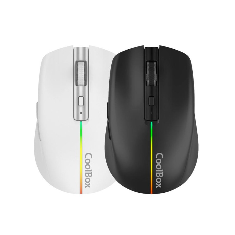 Coolbox Gaming Ratón W01 1600DPI Inalámbrico Negr