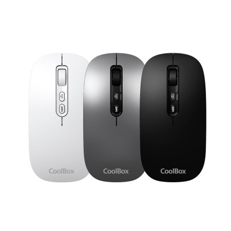 Coolbox Ratón W02-IA Inalámbrico RF+BT Negro