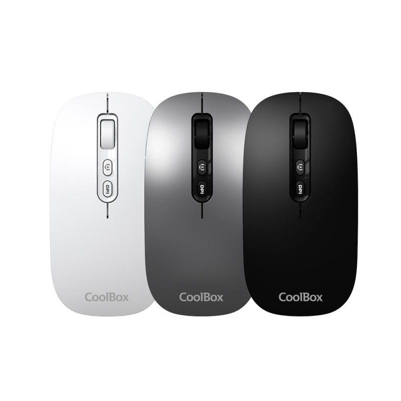 Coolbox Ratón W02-IA Inalámbrico RF+BT Negro