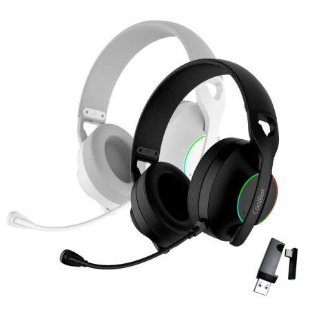 Auriculares con microfono coolbox wb01 inalambricos gaming bluetooth negro