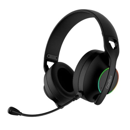 Auriculares con microfono coolbox wb01 inalambricos gaming bluetooth negro