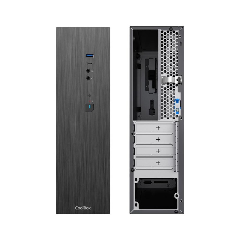 Caja ordenador coolbox t370 - bz matx negro con fuente tfx bronze
