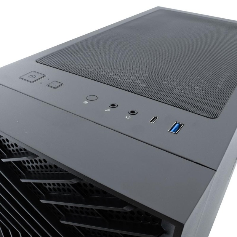 Caja ordenador gaming coolbox ga300 grid line atx argb cristal templado negro