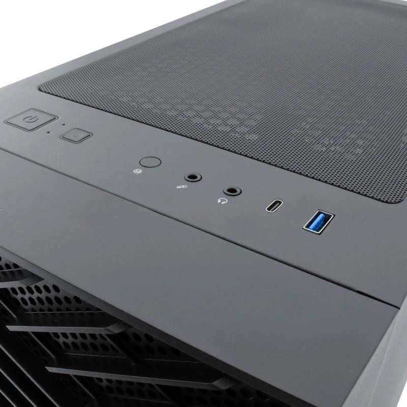 Caja ordenador gaming coolbox ga300 grid line atx argb cristal templado negro