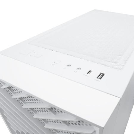 Caja ordenador gaming coolbox ga300 grid line atx argb cristal templado blanco