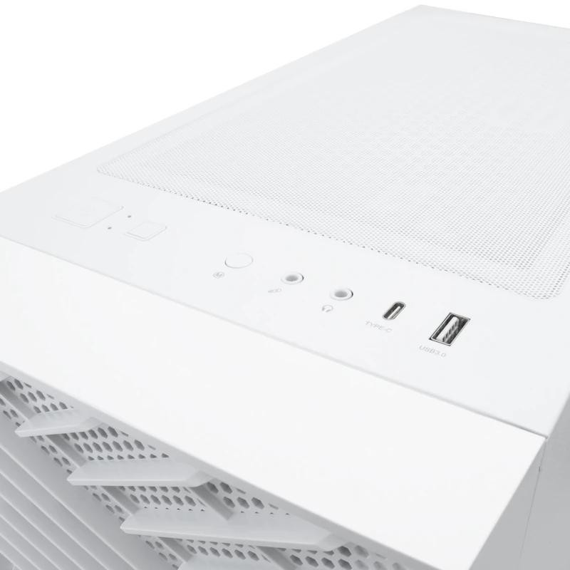 Caja ordenador gaming coolbox ga300 grid line atx argb cristal templado blanco