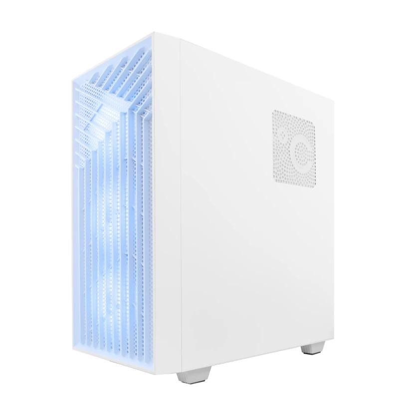 Caja ordenador gaming coolbox ga300 grid line atx argb cristal templado blanco