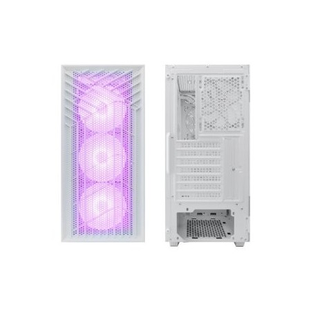 Caja ordenador gaming coolbox ga300 grid line atx argb cristal templado blanco