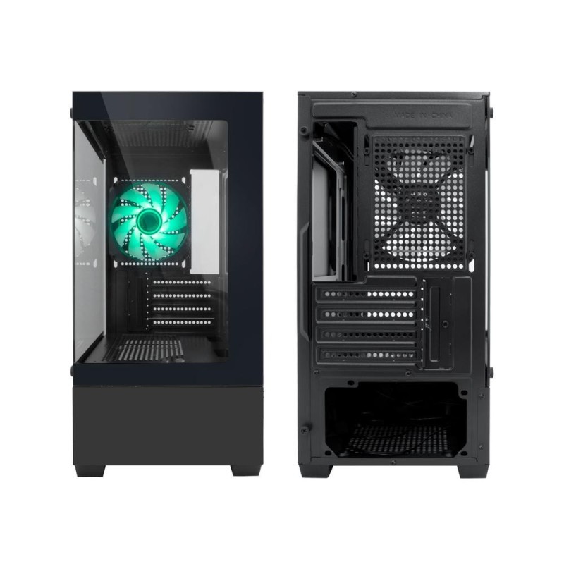 Caja ordenador gaming coolbox gm200 vision lite matx argb cristal templado negra