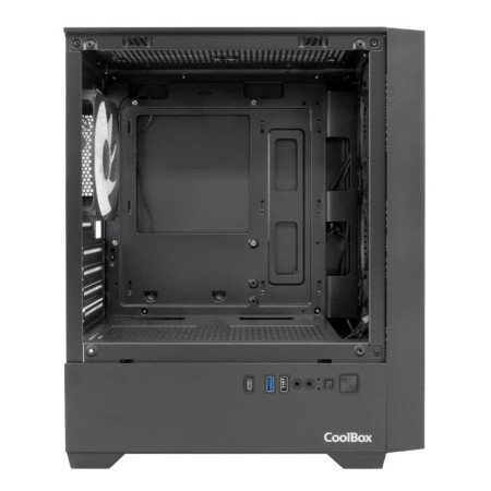 Caja ordenador gaming coolbox gm220 mpfusion matx arg cristal templado negra
