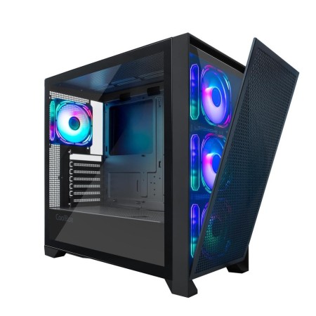 Coolbox Caja Gaming ATX GE-2000 DualView Sin Fuent