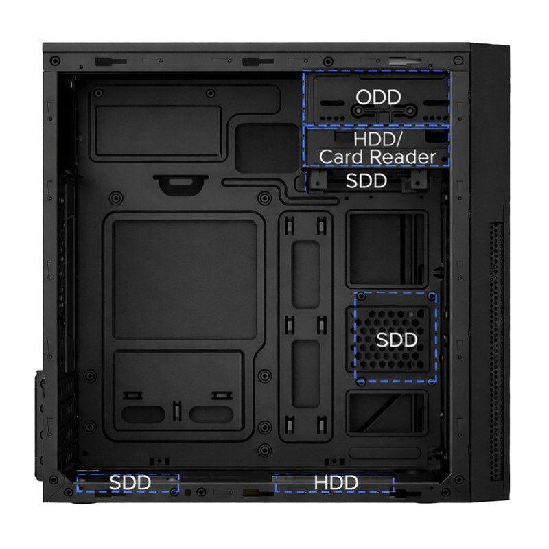 Caja ordenador coolbox m680 matx negra 500w