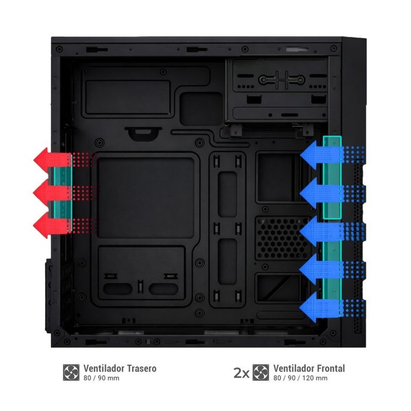 Caja ordenador coolbox m680 matx negra 500w