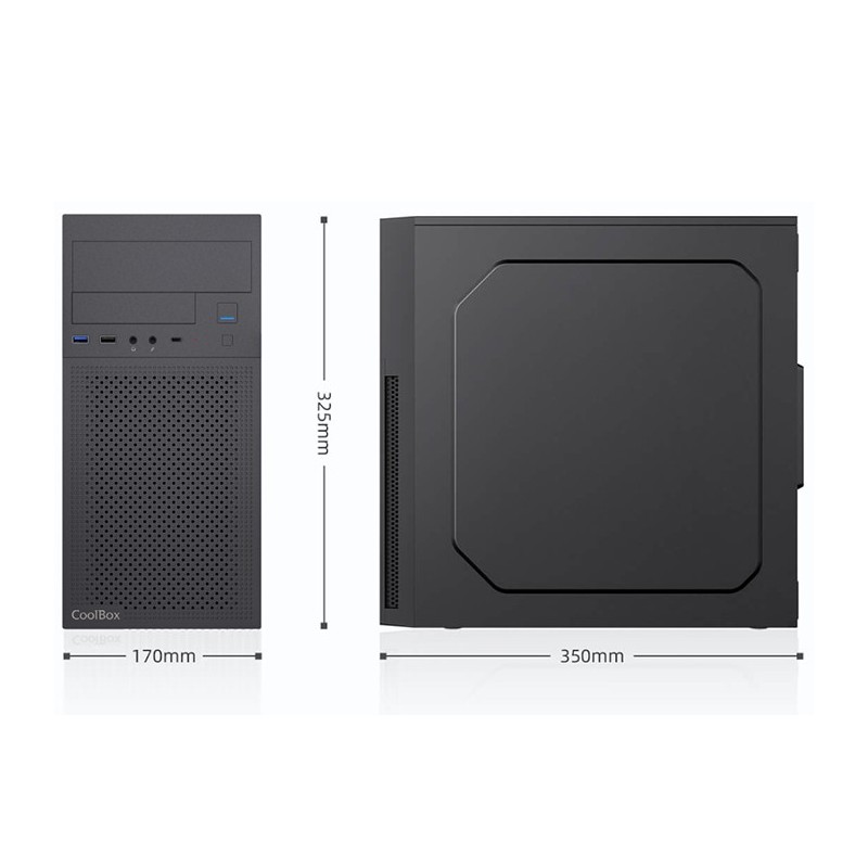 Caja ordenador coolbox m680 matx negra 500w