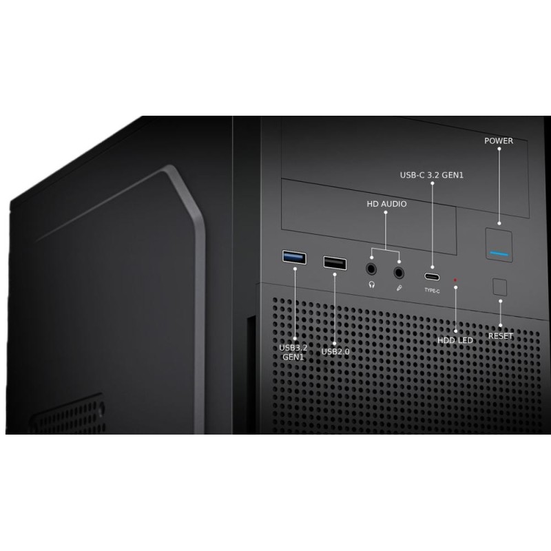 Caja ordenador coolbox m680 matx negra 500w