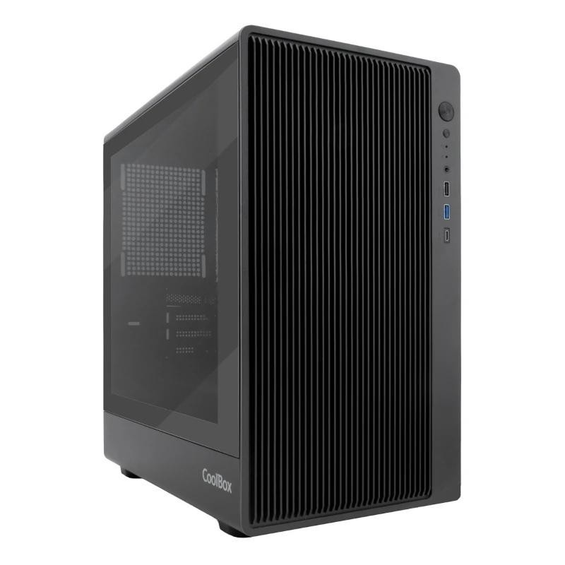 Caja ordenador gaming coolbox gm350 darkface matx cristal templado negra