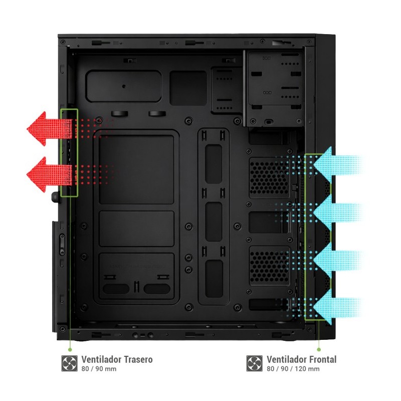 Caja ordenador coolbox atx a780 usb - c 3.2 gen1 fte.500w 80+ bronze