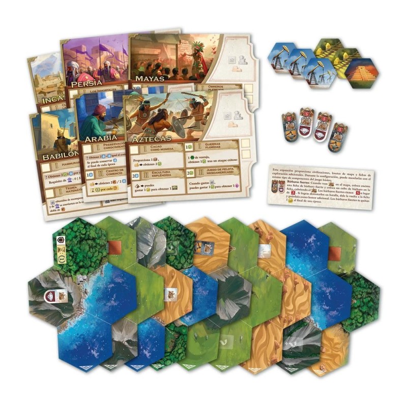 Juego de mesa epochs expansión: oriente medio y latinoamérica