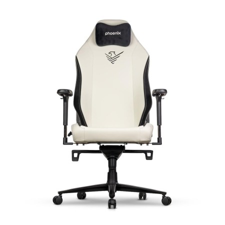 Silla gaming phoenix monarch remaster cuero napa negra y blanca talla r