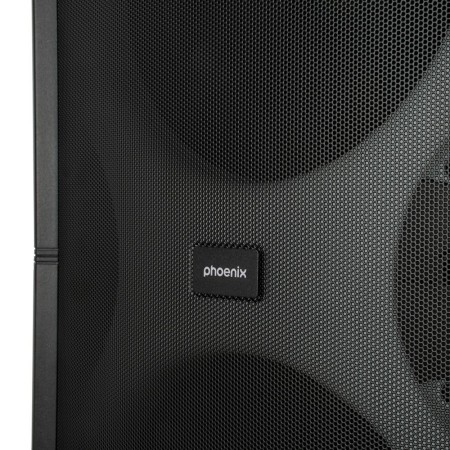Altavoz phoenix bigboss xl 300w rms 2 microfonos inalambricos batería 9000mah bluetooth radio ecualizador rgb
