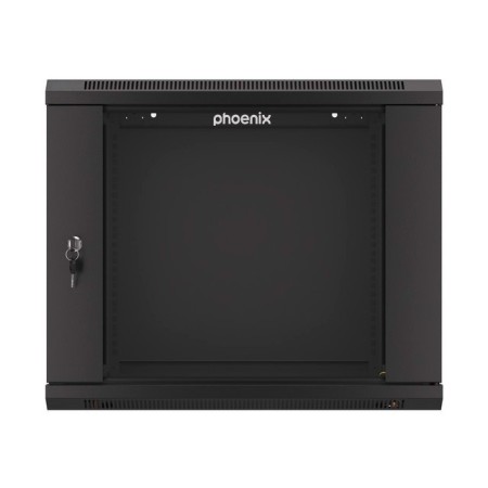 Armario rack phoenix 9u 600x450x501 auto - ensamblado 19″ hasta 60 kg negro