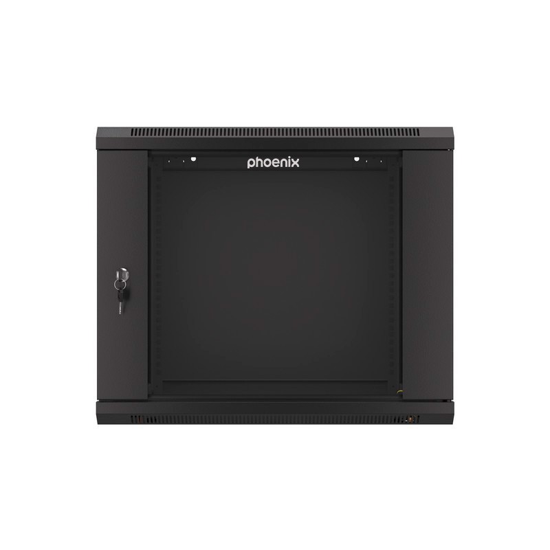 Armario rack phoenix 9u 600x450x501 auto - ensamblado 19″ hasta 60 kg negro